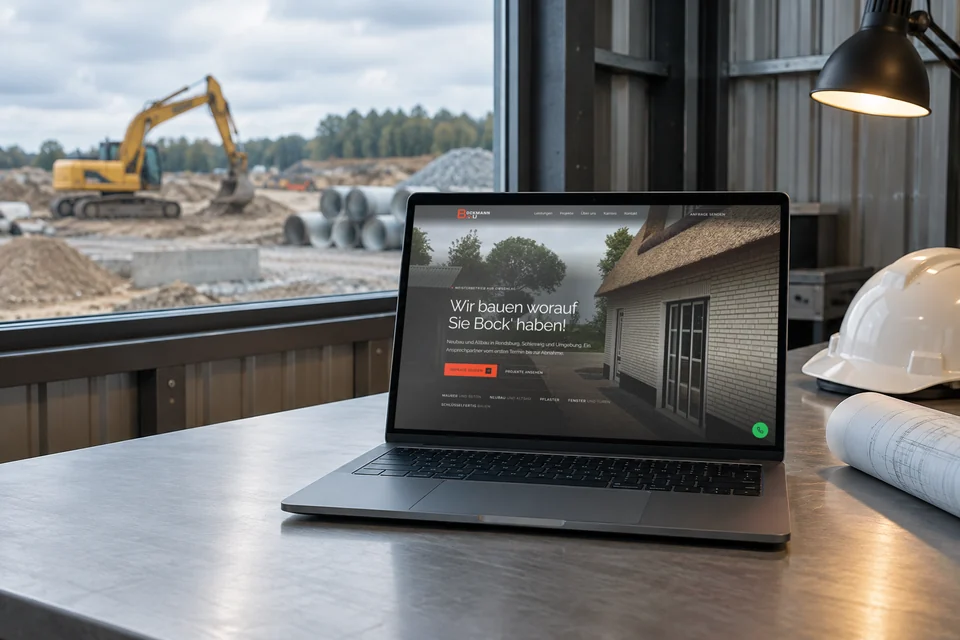 Ansicht der Website von Bockmann Bau