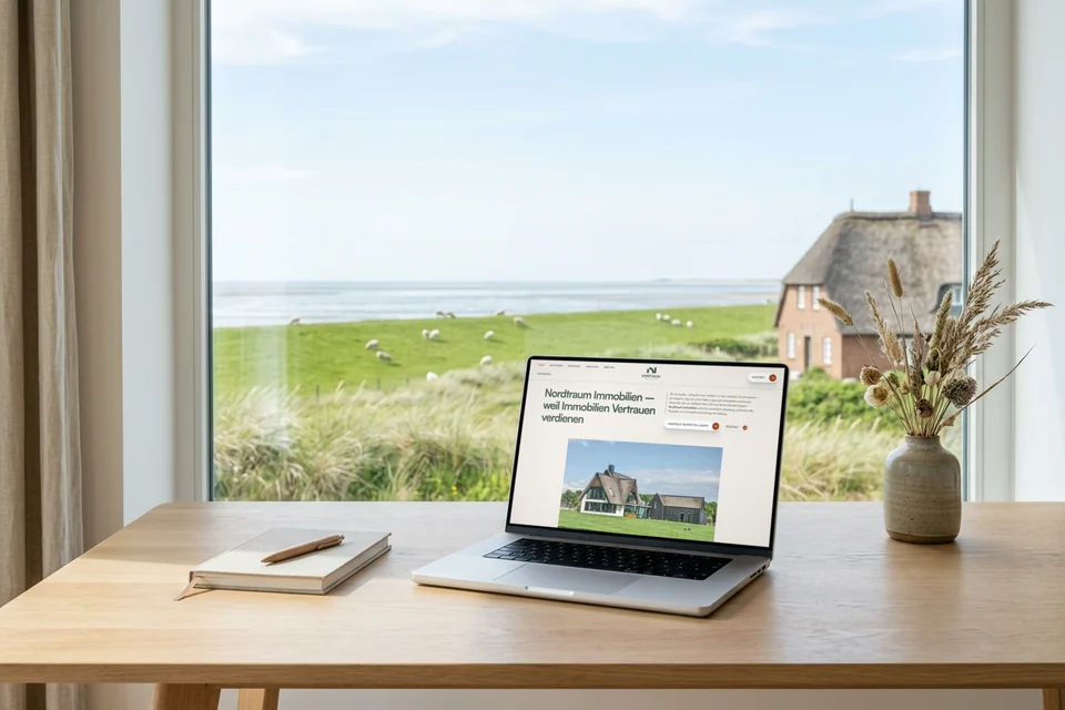 Ansicht der Website von Nordtraum Immobilien