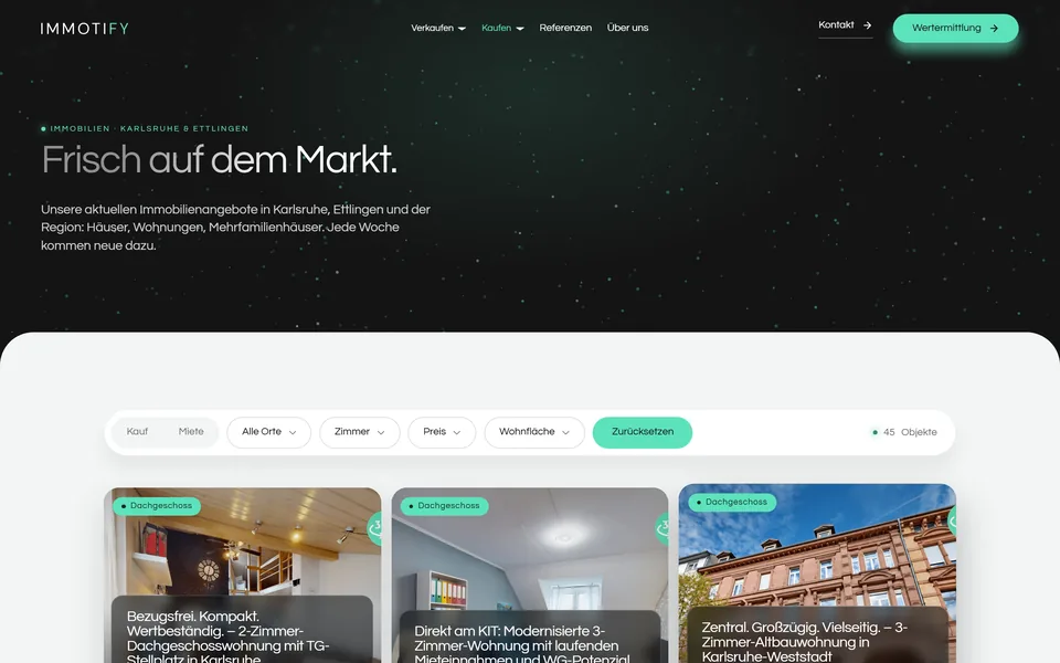 Website von immotify