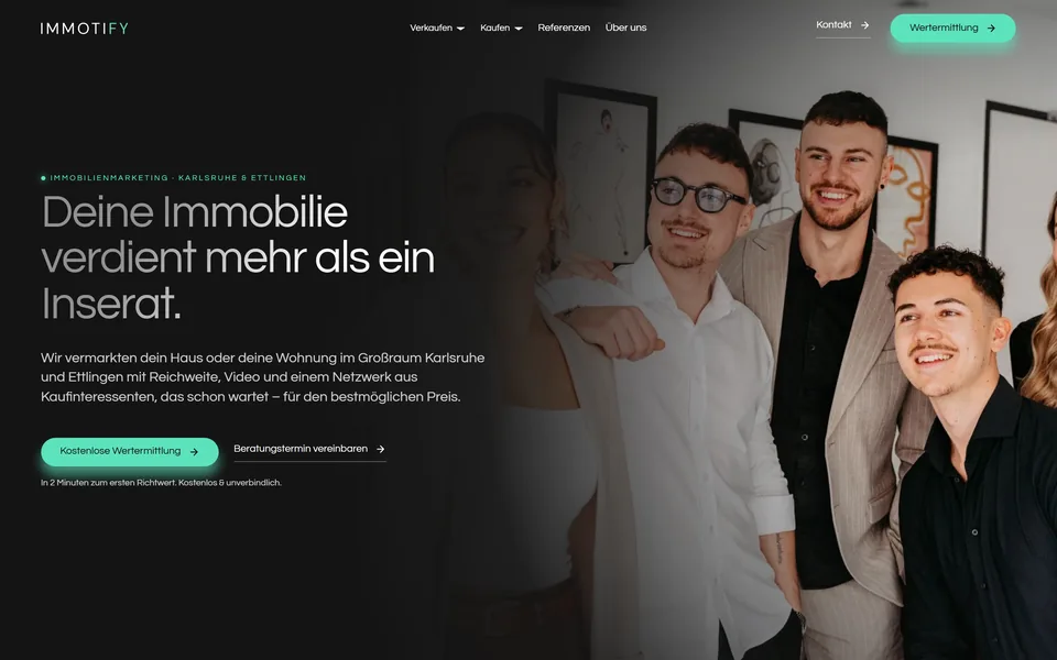 Website von immotify