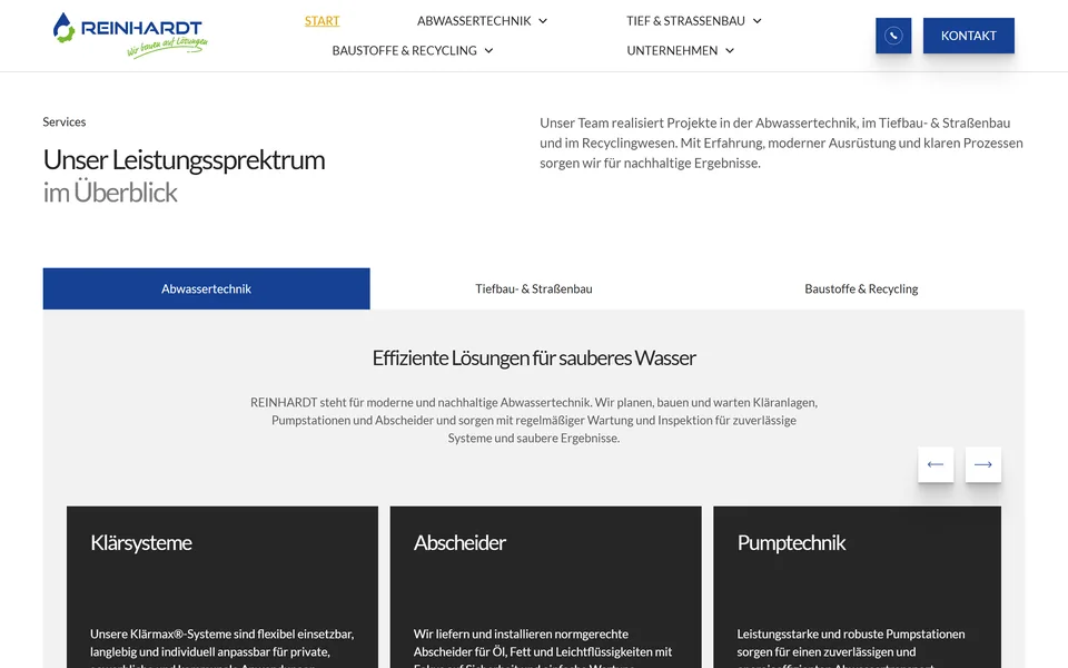 Website von Reinhardt