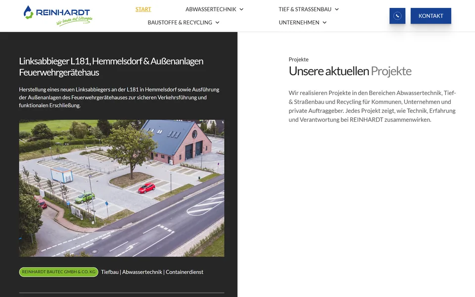 Website von Reinhardt