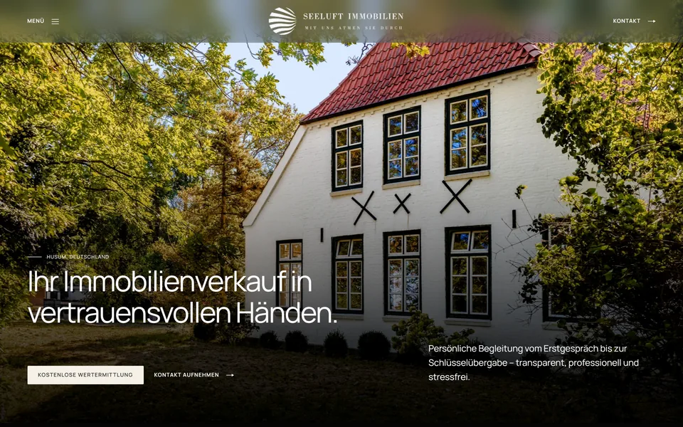 Website von Seeluft Immobilien